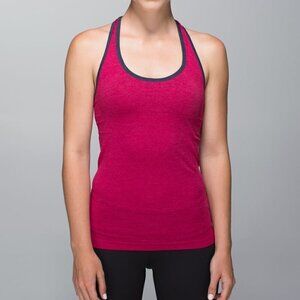 Lululemon Ebb & Flow Racerback Tank - 4 Heathered Bumble Berry/Heathered Inkwell
